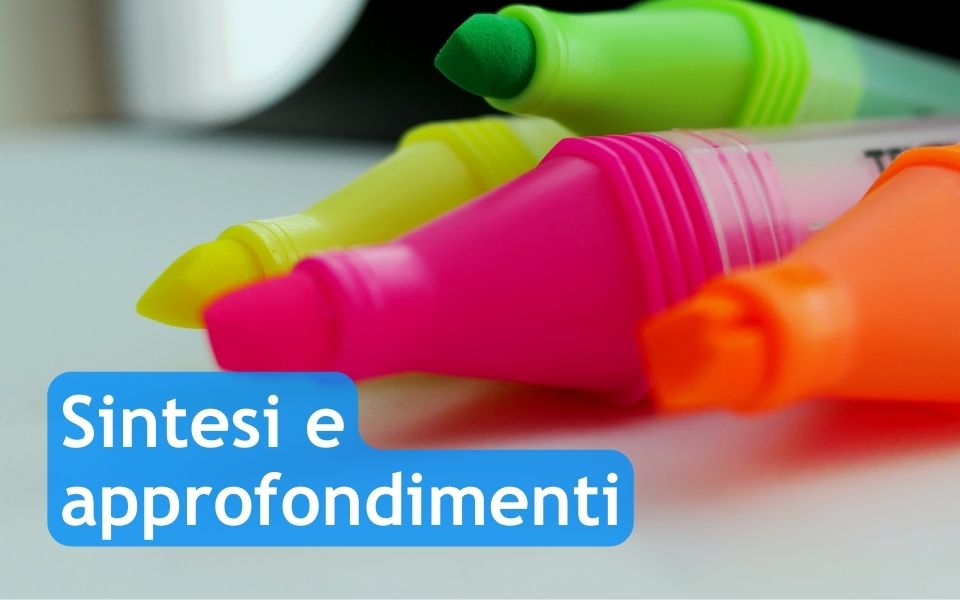 SINTESI E APPROFONDIMENTI